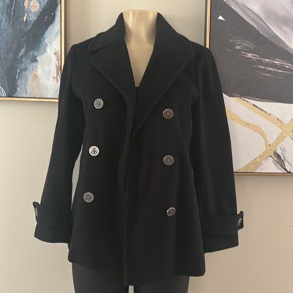 Lands' End Wool Cashmere Blend Double Breast Peacoat
Black size 6P - Picture 2 of 9